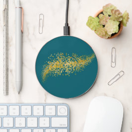 Aquamariner und Gold-Glitzer