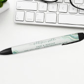 Aquamariner und Gold Glitzer Agate Geode Business Kugelschreiber