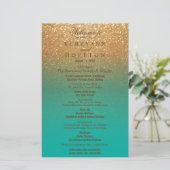 Aquamariner und Gold-Glitzer - Programm (Stehend Vorderseite)