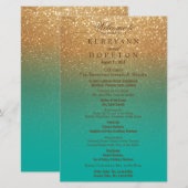 Aquamariner und Gold-Glitzer - Programm (Vorne/Hinten)
