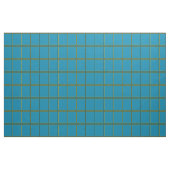 Aquamariner und Gold-Windows-Karo Stoff (Yard (91,4 cm))