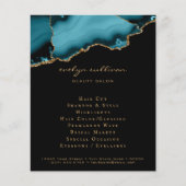 aquamariner und goldener Flyer (Vorne)