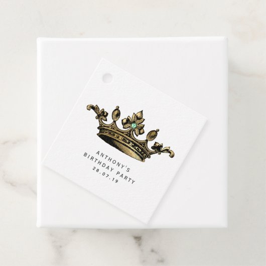 Aquamariner und goldener Vintager Kronenachamarine Geschenkanhänger (Beispiel)