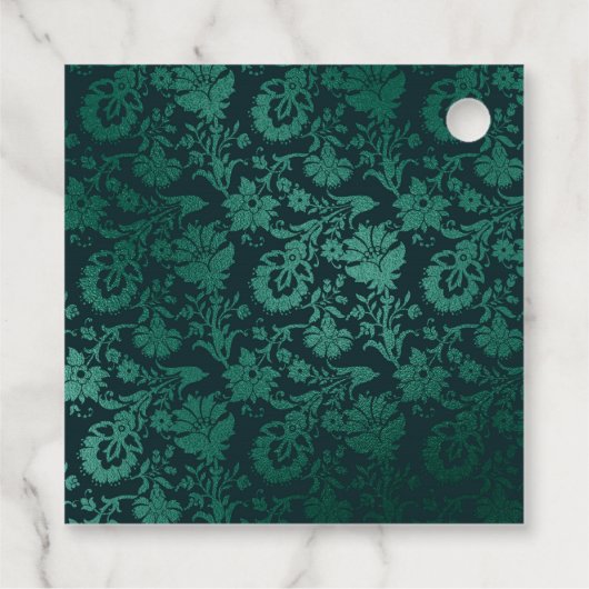 Aquamariner und goldener Vintager Kronenachamarine Geschenkanhänger (Rückseite)