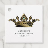 Aquamariner und goldener Vintager Kronenachamarine Geschenkanhänger (Vorderseite)