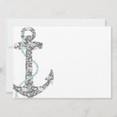 Aquamariner und grauer Anchor Beach Einladung zur  (Rückseite)
