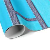 Aquamariner und grauer Backstein Geschenkpapier (Rolleneckpunkt)