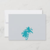 Aquamariner und grauer UAWG Boarding Pass to MEXIC RSVP Karte (Rückseite)