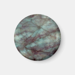 Aquamariner und Lila Fluoritmarmor Magnet