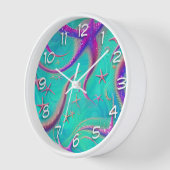 Aquamariner und Lila Strand von Starfish Themed Uhr (Winkel)