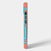 Aquamariner und orangefarbener Platz Case-Mate iPhone Hülle (Rückseite / Links)