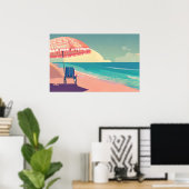 Aquamariner und Peach Beach, Blue WaterSessel und Poster (Heimbüro)