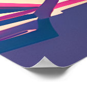 Aquamariner und Peach Beach, Sessel und Regenschir Poster (Ecke)