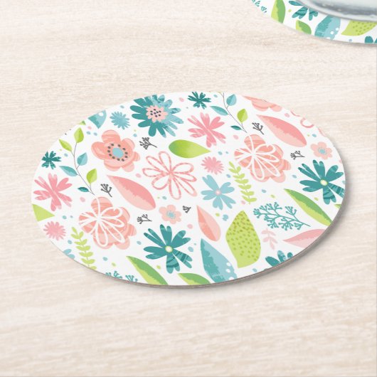 Aquamariner und rosafarbener Untersetzer (Angewinkelt)