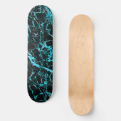 Aquamariner und schwarzer Marmor, Skateboard (Vorderseite)