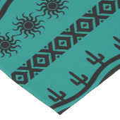 Aquamariner und schwarzer Tischläufer im Südwesten (Ecke)