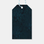 Aquamariner und silberer Glitzer Agate Marble Swee Geschenkanhänger (Rückseite)