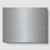 Aquamariner und silberer Sparkle Wedding Fotograf Gästebuch (Rückseite)