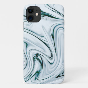 Aquamariner und weißer Marmorschlauch Case-Mate iPhone Hülle