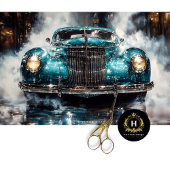 Aquamariner Vintage Car Decoupage Seidenpapier