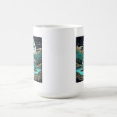 Aquamariner Vintager RV Camper im Berg Retro Kaffeetasse (Mittel)