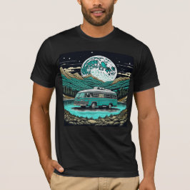 Aquamariner Vintager RV Camper im Berg Retro T-Shirt