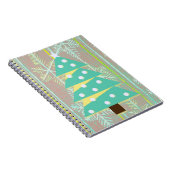 Aquamariner Vintager Weihnachtsbaum Weihnachtszeit Notizblock (Rechte Seite)