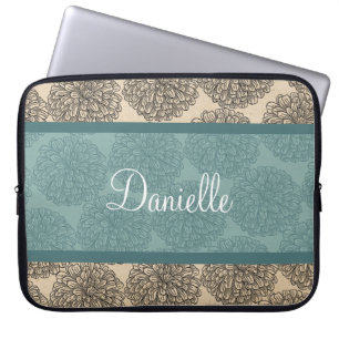 Aquamariner Vintager Zinnia-Laptop-Sieb Laptopschutzhülle