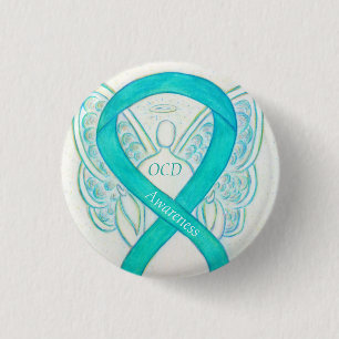 Aquamariner Wächter - Angel Art Buttone des OCD A Button
