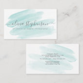 Aquamariner Wasserfarbenwaschmittel Visitenkarte (Vorne/Hinten)