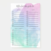 Aquamariner Wasserhahn mit Violett Organisierte Di Post-it Klebezettel (Vorderseite)