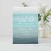 Aquamariner Watercolor inspirierter Ombre Begleitkarte (Stehend Vorderseite)