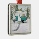 Aquamariner Weihnachtsanhänger Ornament Aus Metall (Rechts)