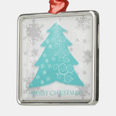 Aquamariner Weihnachtsbaum Keramik Ornament Aus Metall (Links)