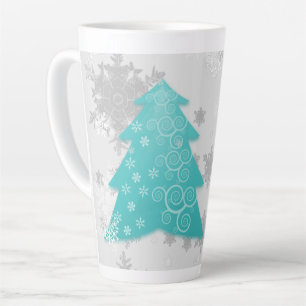 Aquamariner Weihnachtsbaum Latte Tasse