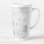 Aquamariner Weihnachtsbaum Latte Tasse (Rechts)