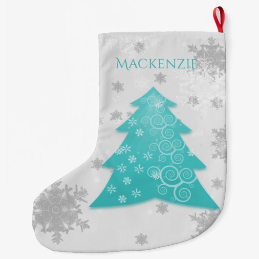 Aquamariner Weihnachtsbaum Strumpf Großer Weihnachtsstrumpf (Rückseite)