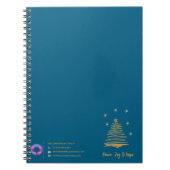 Aquamariner Weihnachtsbaum und Branding für Untern Notizblock (Vorderseite)