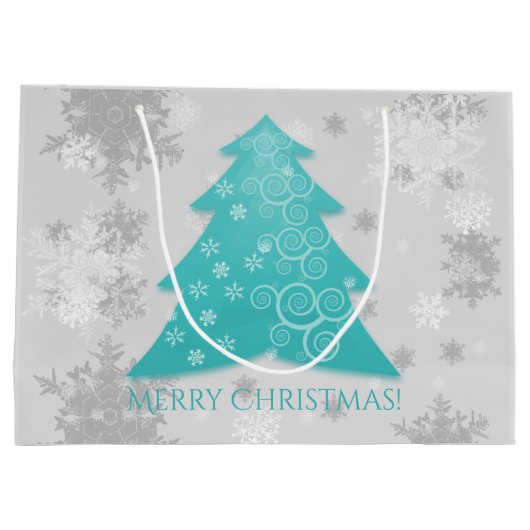 Aquamariner Weihnachtsbaumbeutel Große Geschenktüte (Rückseite)