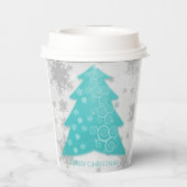 Aquamariner Weihnachtsbaumcup Pappbecher (Rückseite)