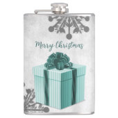 Aquamariner Weihnachtsgeschenk Flachmann (Vorderseite)