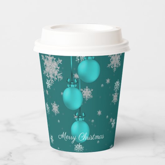 Aquamariner Weihnachtskalender Pappbecher (Vorderseite)