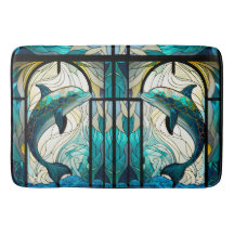 Aquamariner weißer Dolphin-Look aus festem Glas