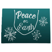 Aquamariner Weltfrieden Weihnachtsgeschenktasche Große Geschenktüte (Vorderseite)