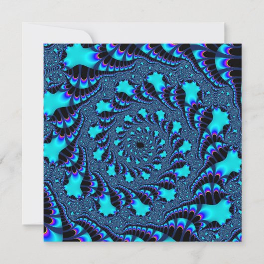 Aquamariner Whirlpool Spirale Einladung (Vorderseite)