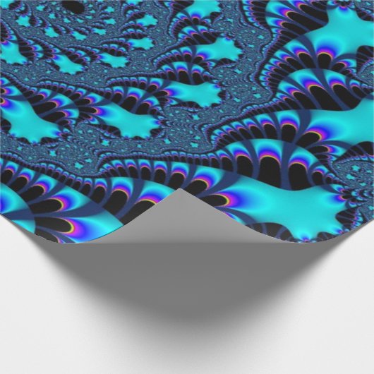 Aquamariner Whirlpool Spirale Geschenkpapier (Ecke)