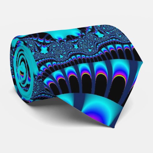 Aquamariner Whirlpool Spirale Krawatte (Gerollt)