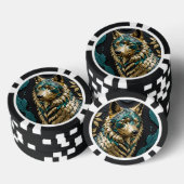 Aquamariner Wolf Pokerchips (Stapel)
