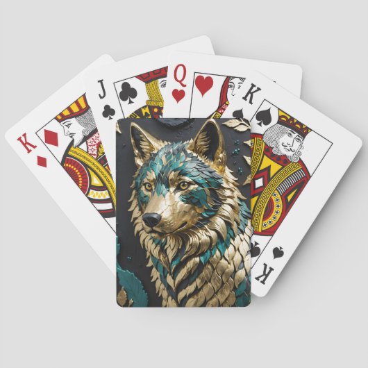 Aquamariner Wolf Spielkarten (Rückseite)