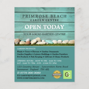 Aquamariner Zaun, Gartenzentrum, Gartenbaukunst Flyer